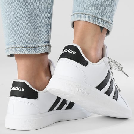 Adidas Sportswear - Women's Sneakers Grand Court 2 GW6511 x Superlaced Lace Leopard Grey